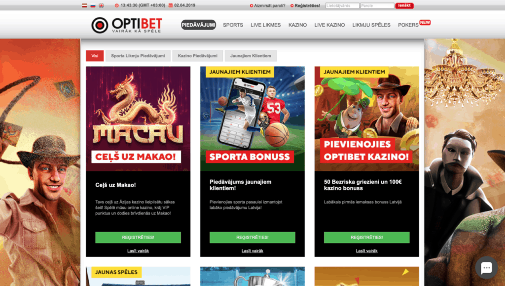 optibet licencētie online kazino