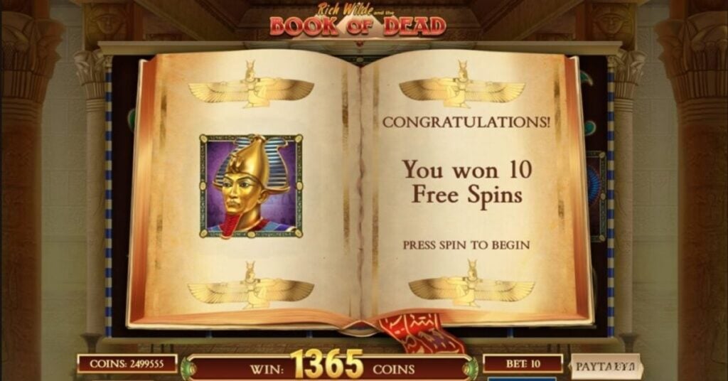 Book of Dead Free spins