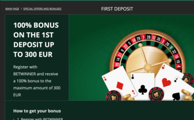 BetWinner iepazīšanās bonuss